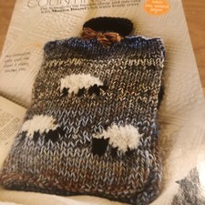 Knitting Pattern Counting Sheep Hot Water Bottle Cover Monica Russell Chunky