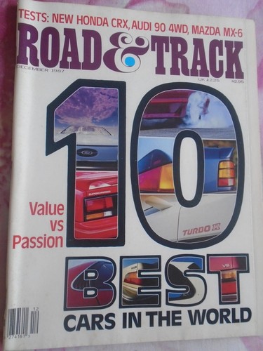 Road track dec 1987 honda - &,