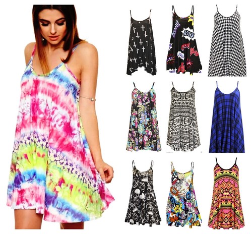 Womens printed strappy cami - womens,