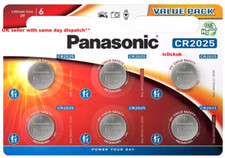 6 x Panasonic CR2025 3V