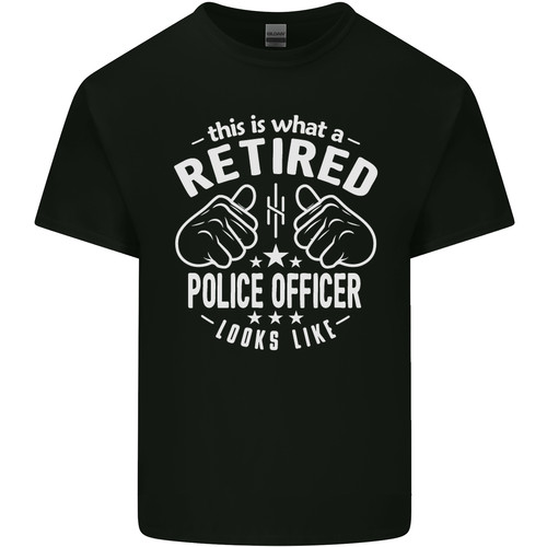Retired police officer looks - a,