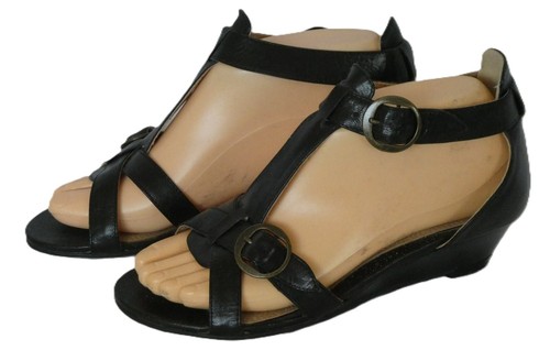 Vintage black faux - , leather