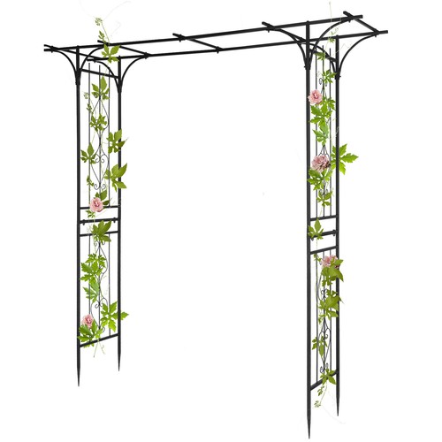 Metal wooden garden arch gate - arch,
