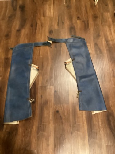 Blue leather western trail - blue,