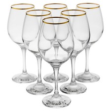 Pasabahce Amber Gold Rimmed