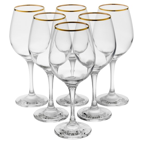 Pasabahce amber gold rimmed - pasabahce,