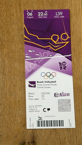 Ticket 2012 london olympics - ticket,