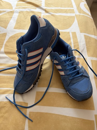 Adidas zx750 blue white size - adidas, blue/white