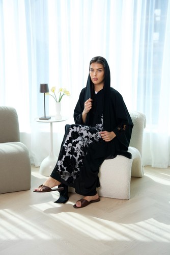 Dantel elegance black - black, abaya