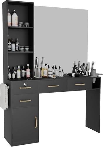 Black salon station - black, with