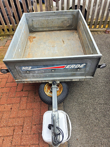 Erde 102 tipping trailer - tipping,