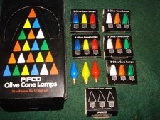 VINTAGE PIFCO OLIVE CONE LAMPS