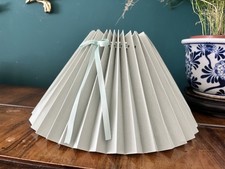Vintage BHS Sage Green Knife Peat Coolie Lampshade with Bow 