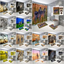 3D Zebra Shower Curtain