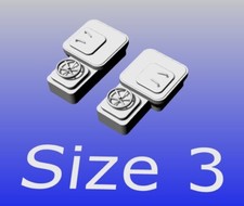 Model Boat Fitting - Deck Hatch - Style 2 - Size 3  -  2 Pack (Handed Pair)