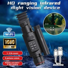 3.5X Zoom IR 850nm Rifle Scope Wifi Night Vision Device LRF& Ballistic Calculato
