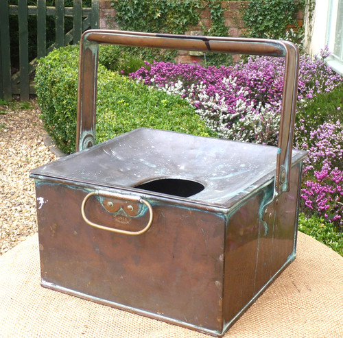 Antique copper chamber pot - antique,