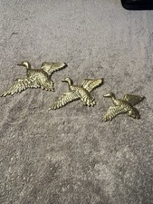 Set of 3 Solid Brass Ducks