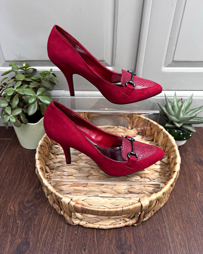 Love your shoes red faux - faux, suede