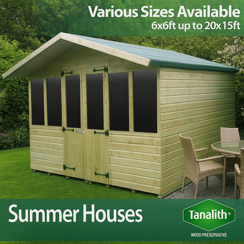 Summer house log cabin shed - summer,