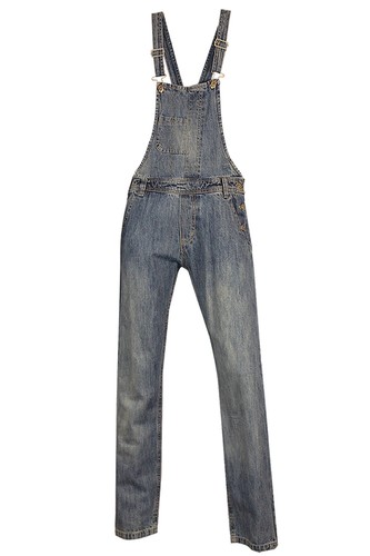 Womens denim long dungarees - womens,