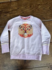 Girls Pink Tootsa MacGinty Jumper With Animal Motif 4-5 Years
