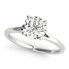 VS1 F 1.00-2.00 Carat Lab Grown Diamond 14K Solid Gold Solitaire Engagement Ring