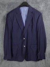 Pal Zileri Loro Piana Jacket Mens 50R Blue Navy Tasmanian Super 150s Formal Wool