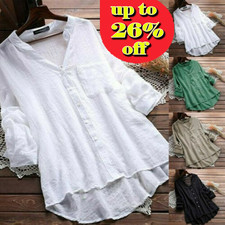 Blouse Loose Button Oversized