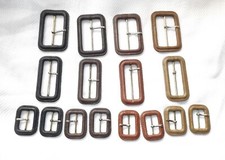 NEW 100% REAL LEATHER BLACK BROWN TAN REPLACEMENT BELT BUCKLE 5cm 2.5cm