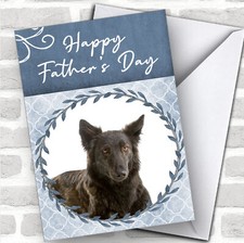 Dutch Shepherd Dog Traditional Animal Personalised Father's Day Card