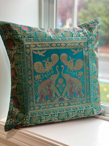 Pillow cover elephant silk - cover,