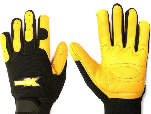 Leather work gloves comfort - gloves,