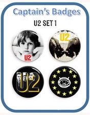 Set of 4 U2 Badges 25mm -