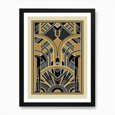Art Deco Pattern 2 Black and