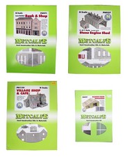 METCALFE 'N' GAUGE LOT OF 4 MANOR FARM/SHOP/ENGINE SHED MODEL BUILDING CARD KITS