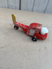 Tri-Ang Red Wooden Helicopter  With Pilot Original Paint ,Scarce Model