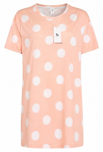 Women peach polka - peach, dot