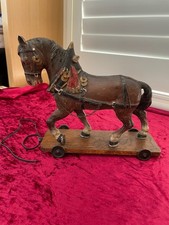 Elastolin HAUSSER Antique Horse on wheels