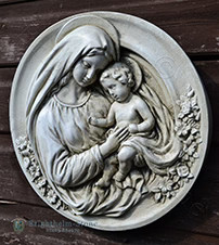 Madonna and child wall plaque - madonna,