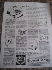 BROWN & GEESON RACNING RALLY SPEED EQUIPMENT STOCK LIST 1965 ADVERT A4 FILE 31