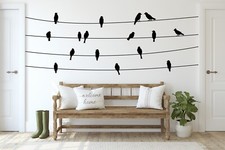 Birds on Wire Removable Wall