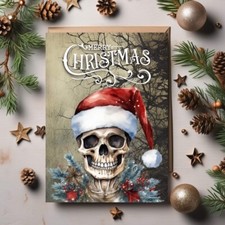 Gothic Christmas Card , Skull