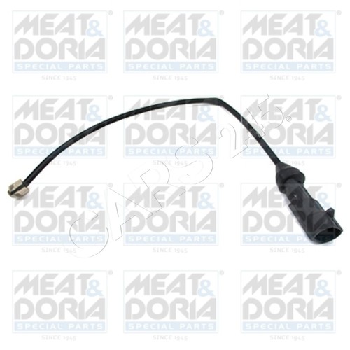 Brake pad wear warning contact