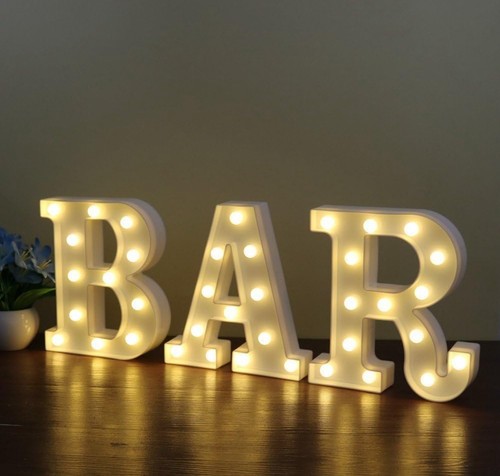 Bar illuminated marquee pub - bar,