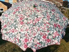 Garden Parasol Red & Green Floral Sun Parasol Diameter  68" (R5)