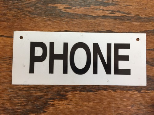 Phone sign vintage - sign, booth