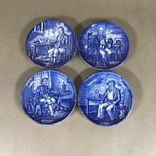 Set of 4 Enoch Wedgwood Tunstall Ltd Small Plates Soldier Huntsman Sailor Farmer