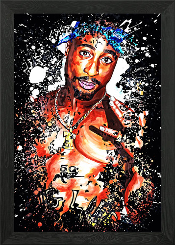 2pac tupac framed - wall, art