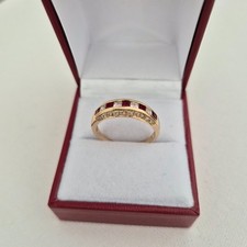 14ct Gold Ruby, Topaz & Zircon